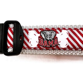 Preston Heavy Duty Adjustable Alabama Dog Collar – University of Alabama Dog Collars Come in Different Sizes for Dogs from X-Large to X-Small. (X-Small Collar 3/4 inch Wide)