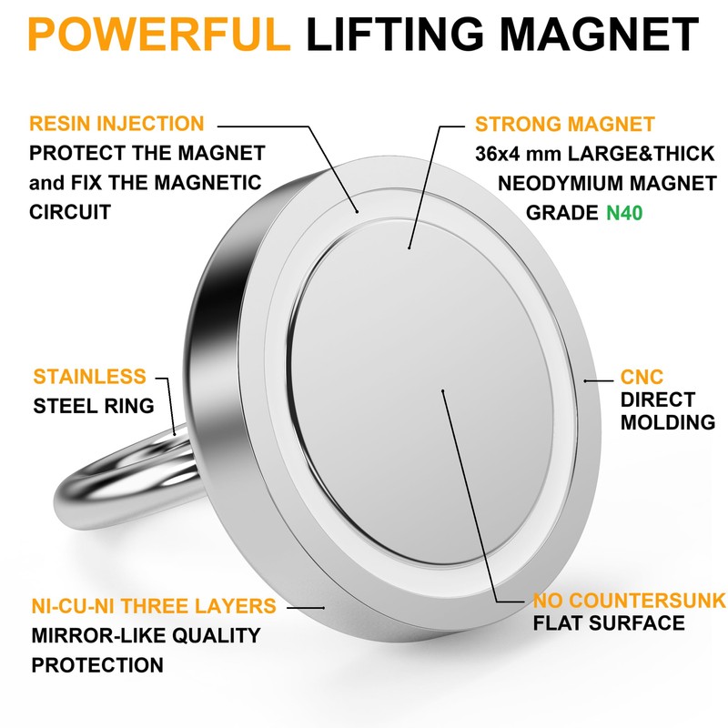 Magnetpro 55 kg Magnetic Hooks Super Strong Neodymium Magnetic Hooks