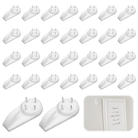 Non-Trace Picture Hooks - 30 Pcs Wall Hanging Kit for Photos, Paintings, Mirrors - Durable Frame Hanger Hooks, Easy Installation, Suitable for Various Wall Types, Including Concrete and Wood