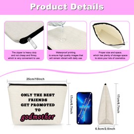 Godmother Gifts Makeup Bag God Mother Gifts For Women Best Godmother Ever Gifts For Female Cosmetic Bag Godmother Definition Gifts Appreciation Mothers Day Birthday Gifts For Godmother Travel Pouch