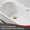 PRIMSOPH Tip-Toe Tub Drain Trim Kit with One Hole Overflow