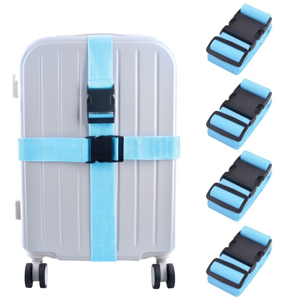 Azarxis Luggage Strap for Suitcase 4 Pack TSA Approved Adjustable