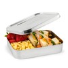 LunchBots Large Trio Stainless Steel Lunch Container -Three Section Design