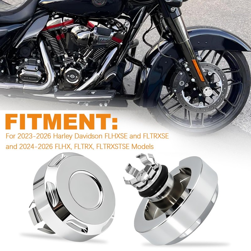 Front Axle Nut Covers Caps for 2024-2026 Harley Street Glide