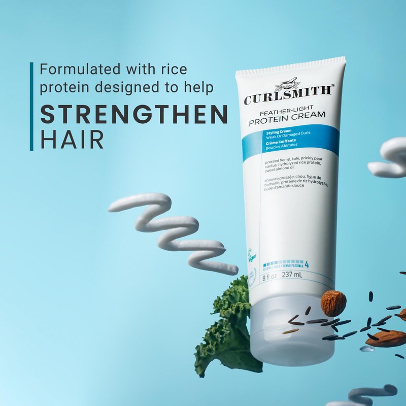 CURLSMITH Feather Light Protein Cream - Flexible Hold Curl Cream,