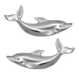 Costello Coastal - Dolphin Drawer Pulls (Matched Pair) | Artist Pewter Hardware Colletion