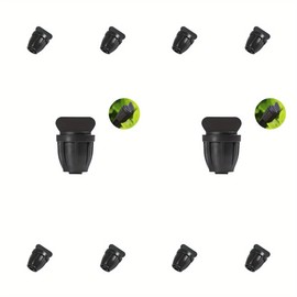 10PCS 5/16Inch Drip Irrigation Fittings 5/16"ID Tubing-10 Pack 5/16" Drip Irrigation End Plugs (BLACK)