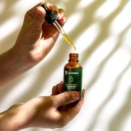 Extraherbos Aceite de Neem Orgánico con Aceite de Árbol del Té 30ml - Facial y Capilar | Tratamiento Facial y Capilar para Acné, Espinillas, Piel Gras
