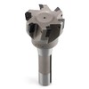 OSCARBIDE Indexable End Mill,R8 Shank,2-1/2" Cutting Dia, 6-1/4" Length, 90°,