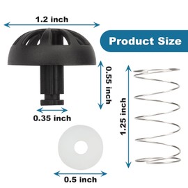 Showingo Coffee Machine Brew Basket Bottom Spring Loaded Stopper Kits(2 pack) Compatible with Mr. Coffee Parts 185774-000-000,112435-000-000, 112435000000, 112435 000 000