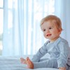Organic Cotton Baby Sleepsuit - Grey Tiny Whales, 12-24 MTHS