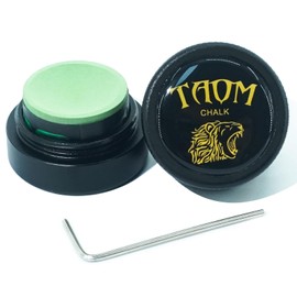 TAOM Round Shaped Pool Cue Chalk, Portable Billiard Chalk with Magnetic Mini Pool Chalk Holder, Pool Stick Chalk Case Container Box for Billiard Cue Tip Tool Pool Table Snooker Accessories