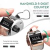 DYMHQ Pack of 4 Mechanical Clicker Counter, 4-Digit Metal Hand