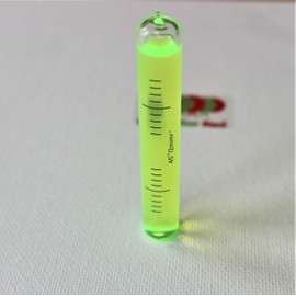Replacement Level Glass Vial, Spirit Bubble Level, with Nib, Accurate 70mm x 11mm - Green