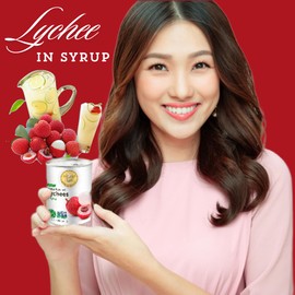 Four Elephants Premium Lychee in Syrup (6) - Real Fruit Harvested At Peak Season | Natural Ingredient For Drinks, Smoothies | 20oz Certified Non-GMO and Gluten Free