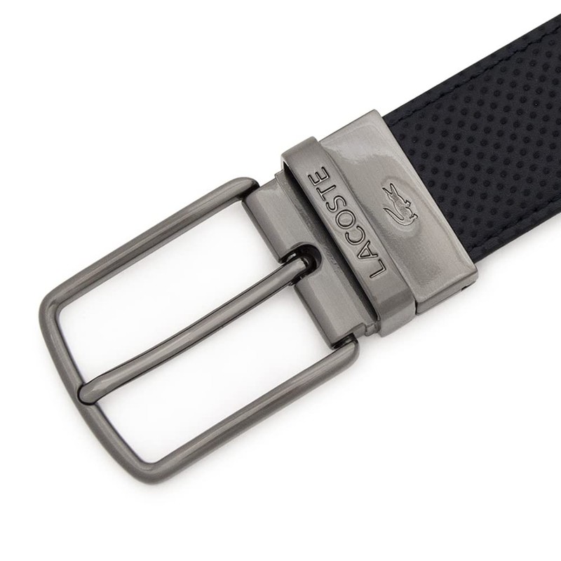 Lacoste 80080 Men's Genuine Leather Belt [05] Navy, [05] Navy