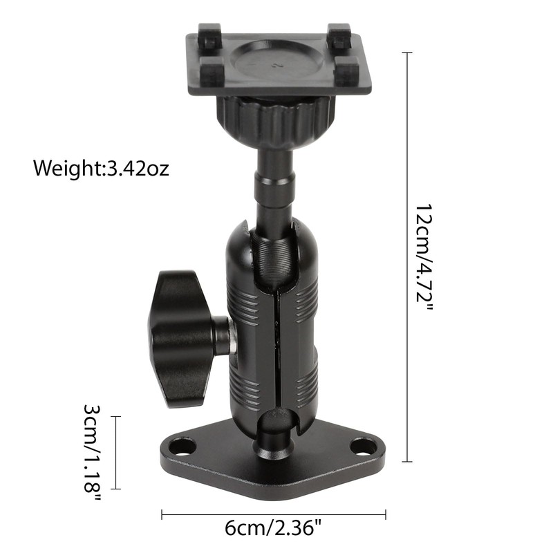 xik Aluminum AMPS Mount for 7-11" CarPlay Screen, [4-Button Lock][360°