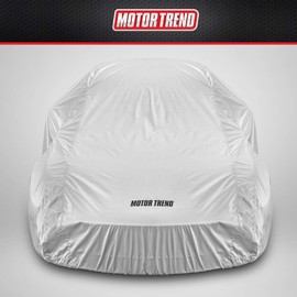 Motor Trend FlexCover Car Cover, Waterproof All-Weather SUV Truck Car Covers for Snow Ice Rain Sun UV Dust Hail Protection, Indoor/Outdoor Full Exterior Cover, Sedan Car Cover (Fits Up to 228" Length)