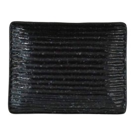 Miniru Pottery 009-729570 Lightweight Shogi Small Plate, Oil Droplets Tengoku, Set of 2