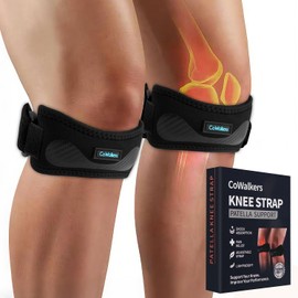 Rodilleras para Gym Running - 2 Piezas Soporte de Rodilla Ajustable para Hombre y Mujer, Rodillera Rotuliana, Menisquera, Banda para Proteger Rodillas de Deportes y Entrenamiento (Negro)