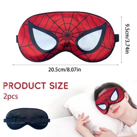 SHUOHONG Pack of 2 Children's Sleep Masks with Adjustable Straps, Ultra Soft Sleeping for Eye Mask, Sleep Mask for Children, Sleeping Mask for Girls Boys Nap Travel, Blocks Light
