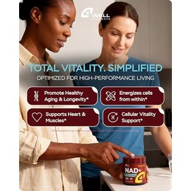 Suplemento NAD Plus de 1400 mg - Suplemento alternativo NMNH apoya el complejo de envejecimiento saludable con ribósido de nicotinamida y Gotu Kola, c