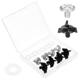 8 Pcs Motorcycle Helmet Visor Screws,Replacement Screw,Helmet Hardware Kit with Visor Clips Bolts for Bike and Motorcycle Helmets Accessories(Black, Silver)