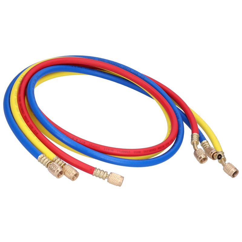 3Pcs AC Charging Hose Detection Liquid Filling Refrigerant Pipe 3Colour