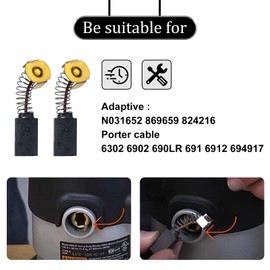 6pack Replaces Routers Brush Pair N031652 824216 869659 For Porter Cable 6302 6902 690LR 691 6912 694917