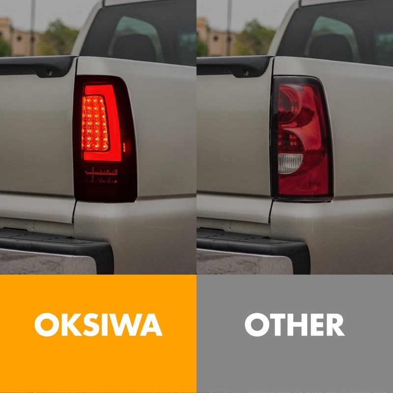 OKSIWA FULL LED Tail Light for 2003-2006 Chevy Silverado,Unique Shaped