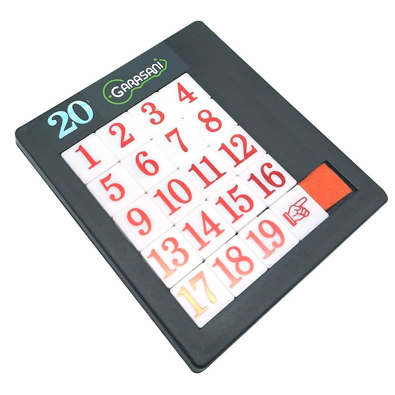 Number Slide Puzzle Brain Teaser IQ Game (19 Number)