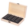 20 Grid Coin Collection Box Wooden Coin Protection Storage Box