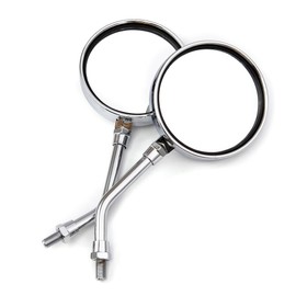Universal 10mm Chrome Rearview Mirrors Motorcycle Motocross Scooter E-bike Racing Motorbike Side Mirror Rear View Accessories