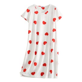 Nightgowns for Women, Night Shirts for Sleeping, Sleepshirts, Sleepwear, House Dress - RedLove XL