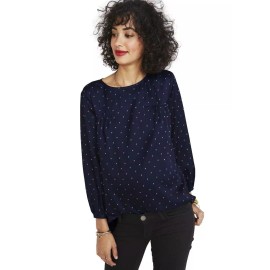Hatch Maternity Women’s THE DELFINA TOP Royal French Dot Size 1 (S/4-6) NEW