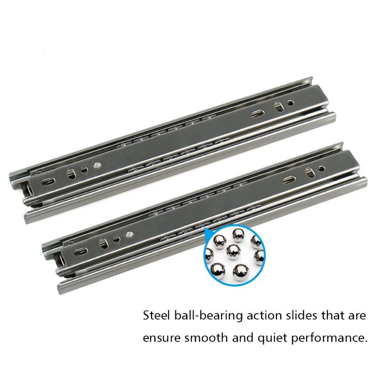 URBEST 2 Pairs 9" Full Extension Ball Bearing Telescopic Drawer