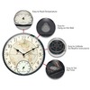 Infinity Instruments Orbis Indoor Outdoor Wall Clock and Thermometer, Traditional