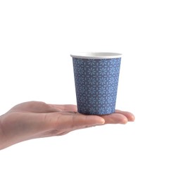 Clawsoff 300 Pack 5oz Paper Cups, Disposable Bathroom Cups, Navy Floral Mouthwash Cups, Small Cups 5 OZ, Mini Paper Cups for Barth, Parties, Picnics, Barbecues, Travel and Events.