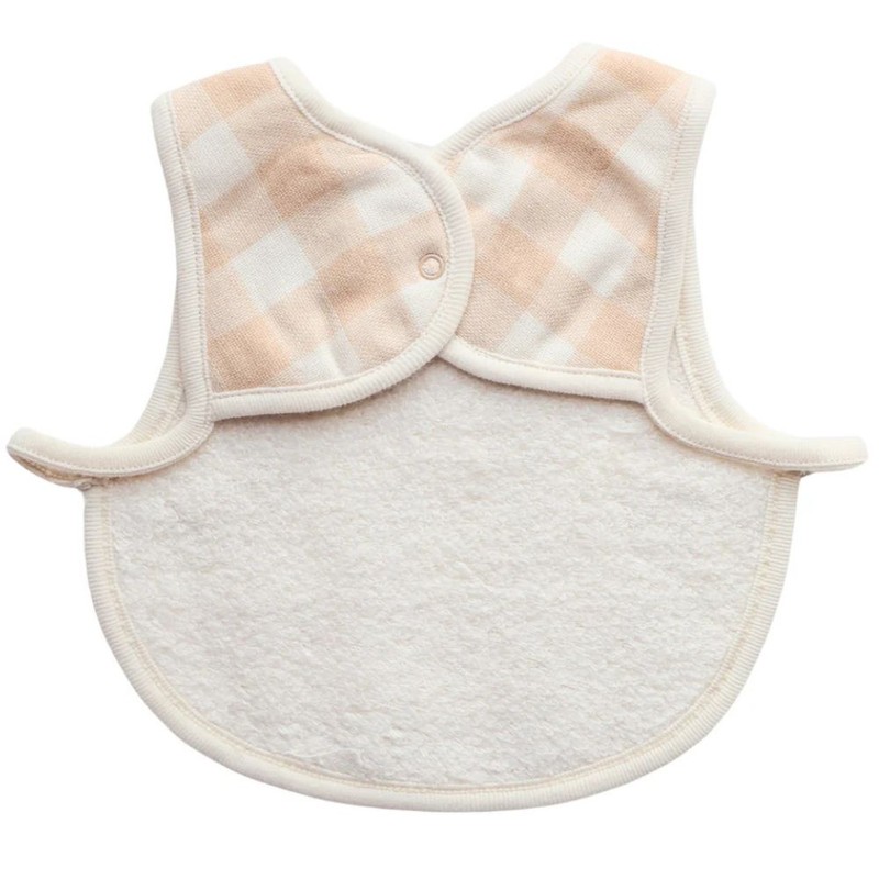 Fibre For Good Organic Cotton Fitted Bib 2 pack, Brown