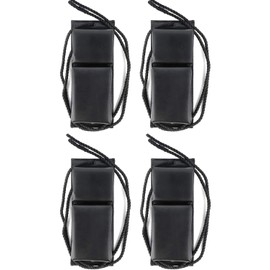 kemimoto PWC Boat Fenders, 4 Pack Boat Bumpers for Jet Ski, Boat Fenders Bumpers for Docking with 4 Ropes, Black, 13.5" x 5" x 2.56"