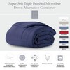 Ella Jayne Microfiber Down-Alternative Solid Color Comforter - Navy -