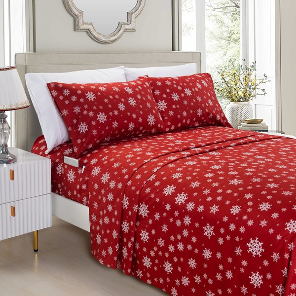 Elegant Comfort Luxury Soft Bed Sheets Holiday Pattern 1500 Premium