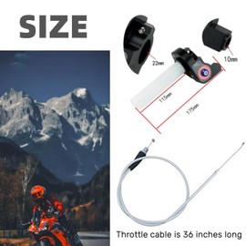 7/8" 22mm Twist Throttle Accelerator Handle Grip and Cable Kit Fits for Cross Country Motorcycle 250 Dirt Pit Motor Mini Bike ATV Quad CRF KLX TTR SSR YCF 10 125 150 200 250CC, Blue
