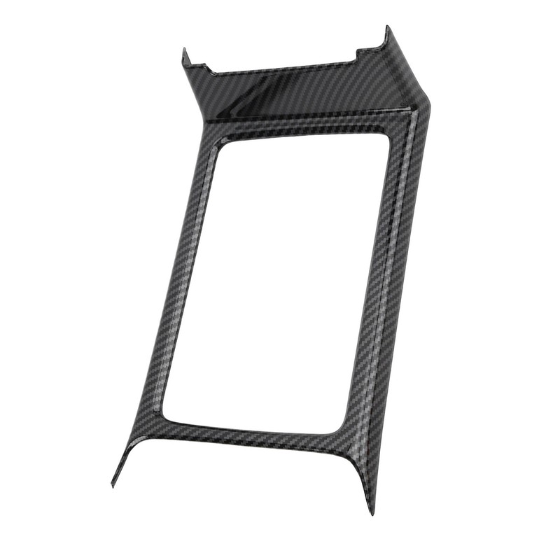 Central Console Water Cup Holder Trim Frame Carbon Fiber Style