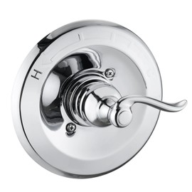 DLymtrx Replacement for Delta 13/14 Series BT14096 Trim Kit, Shower Cover Plate with Handle,Chrome, Rust-Resistant Metal, DIY Easy Installation (Cartridge and Valve Not Included)