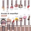 Set de viaje de brochas de maquillaje: 14 brochas de