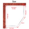 Adjustable Silver Corner Shower Rod, 31-41 Inch Diamond Shaped Shower