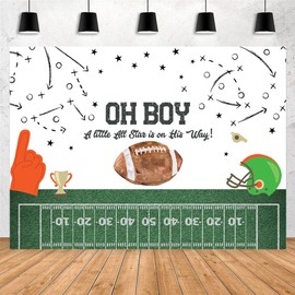 MAYSSKQ Football Baby Shower Backdrop A Little All Star is on his Way Baby Shower Background Game On Football Baby Boy Shower Backdrops Supplies Decorations (7x5ft)