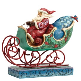 Enesco Jim Shore Heartwood Creek Wonderland Santa in Sleigh 8 in Figurine