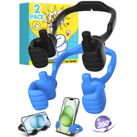 CALDEVER Stocking Stuffers Gifts for Teens Boys Girls Cell Phone Stand: Upgrade for Men Adults Kids Adjustable Lazy Thumbs Up Phone Holder for Desk Cool Gadgets Fun Gifts Ideas for Him Wife